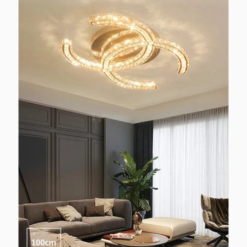 MIRODEMI Aicurzio Fashionable Luxury Crystal Gold Chandelier For Home