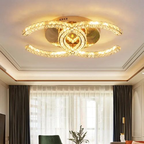 MIRODEMI Aicurzio Fashionable Luxury Crystal Gold Chandelier For Room