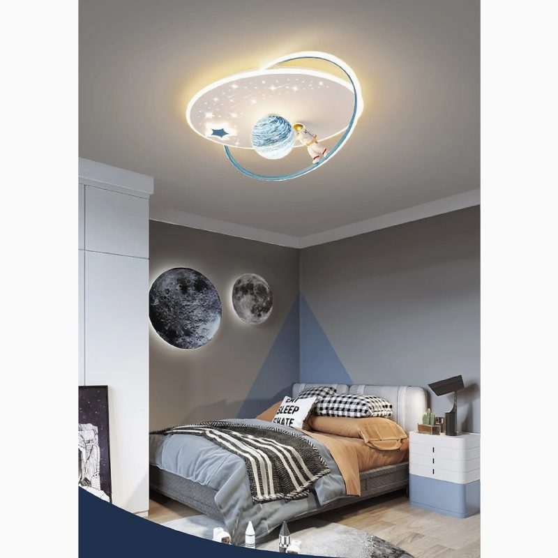 MIRODEMI Aisone Astronaut Ceiling Lights With Planet Spaceman For Childrens Room