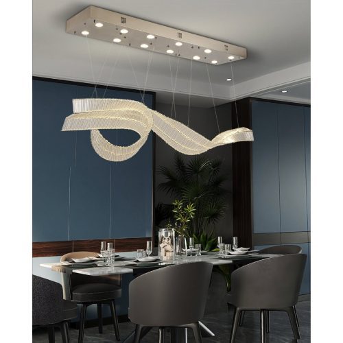 MIRODEMI Alassio LED Chandelier Ribbon Design Lamp for Kitchen