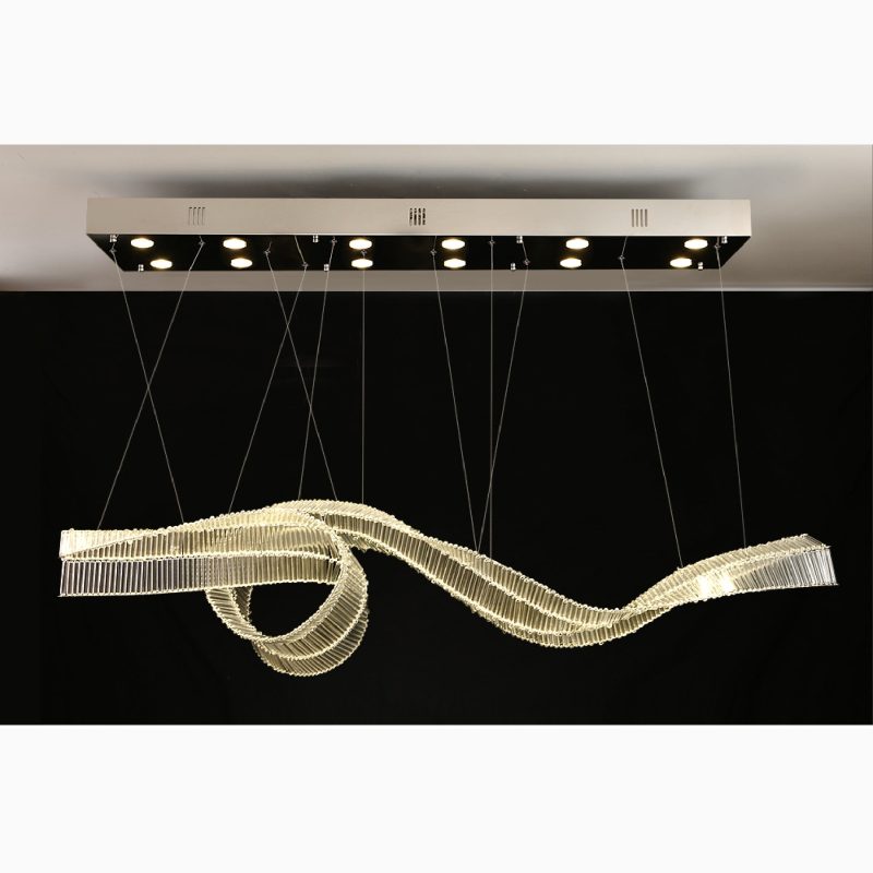 MIRODEMI Alassio LED Chandelier Ribbon Design Lampsade