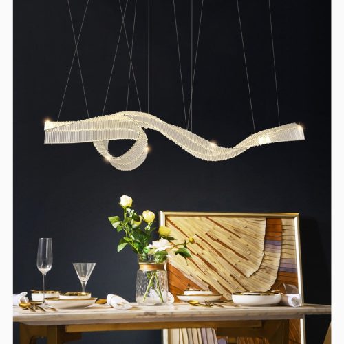 MIRODEMI Alassio LED Chandelier Ribbon Design Lustre