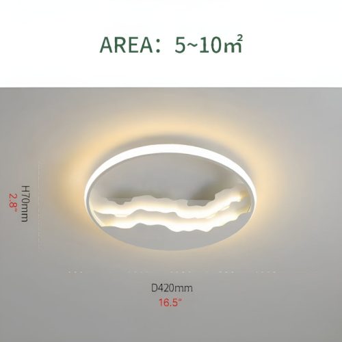 MIRODEMI® Alatri | Modern Round Ceiling Lamp with Clouds | flush mount lights | acrylic lights | chandeliers