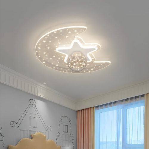 MIRODEMI® Alba | Modern Moon Led Ceiling Lamp with LED Lighting Surface image | luxury lighting | star shape ceiling lamps | led lamps