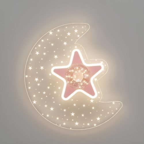 MIRODEMI Alba Modern Moon Star Led Kids Ceiling Lamp For Room