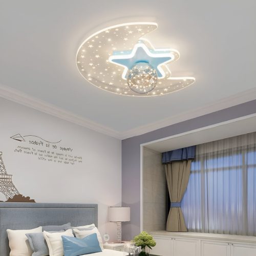 MIRODEMI Alba Modern Moon Star Led Kids Lamp