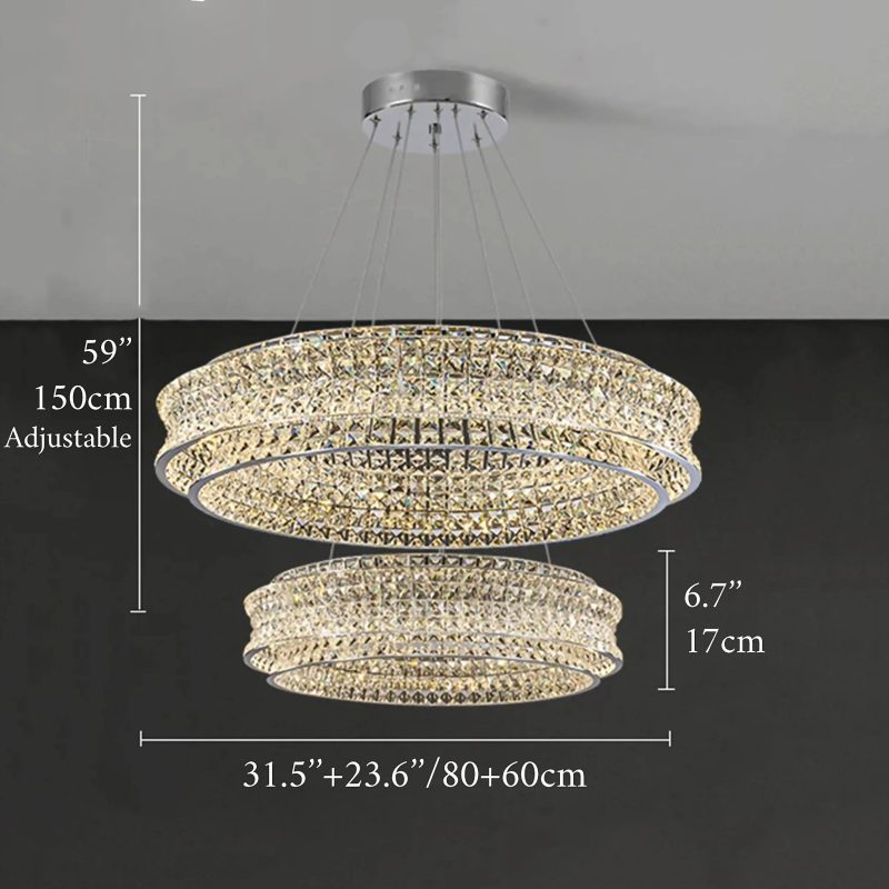 MIRODEMI Albano Vercellese Crystal Chandelier for Living Room