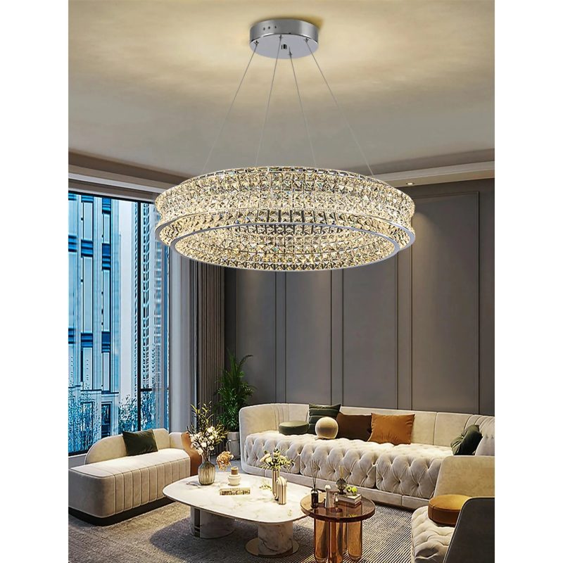 MIRODEMI Albano Vercellese Drum Crystal Chandelier