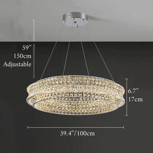 MIRODEMI Albano Vercellese Luxury Chic Crystal Chandelier