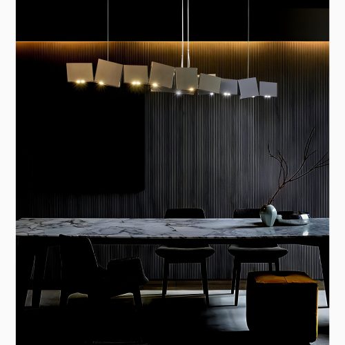 MIRODEMI Albenga | Retro Postmodern Novelty Style Iron Box Chandelier for Dining Room