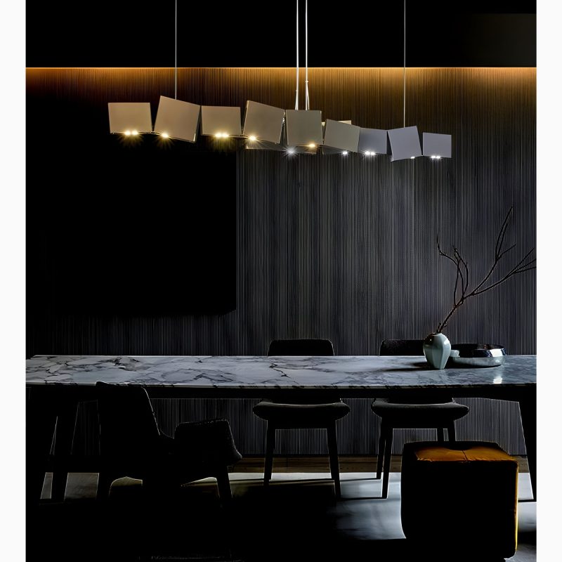 MIRODEMI Albenga | Retro Postmodern Novelty Style Iron Box Chandelier for Dining Room