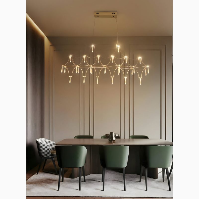 MIRODEMI Albera Ligure Lightning Art Chic Crystal Metal Chandelier