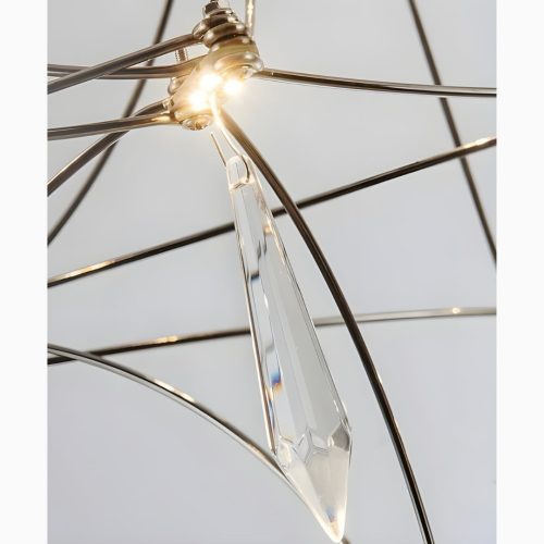 MIRODEMI Albera Ligure Lightning Art Chic Crystal Stainless Steel Chandelier Details