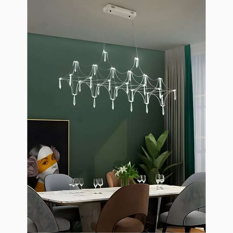 MIRODEMI Albera Ligure Lightning Art Chic Crystal Stainless Steel Chandelier for House