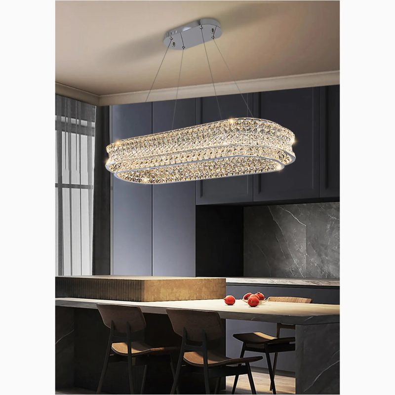 MIRODEMI Albiano Crystal Hanging Drum Chandelier