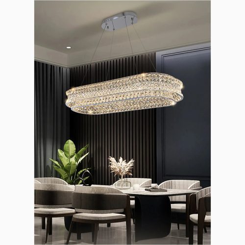 MIRODEMI Albiano Crystal Oval Chandelier