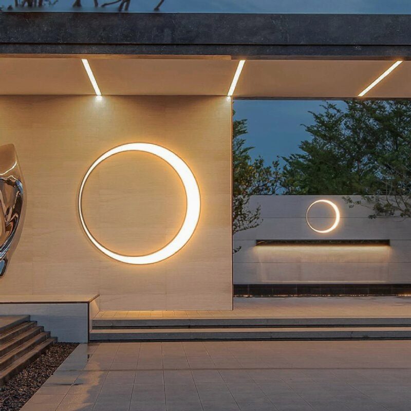 MIRODEMI Albino Outdoor Moon Shaped Wall Light