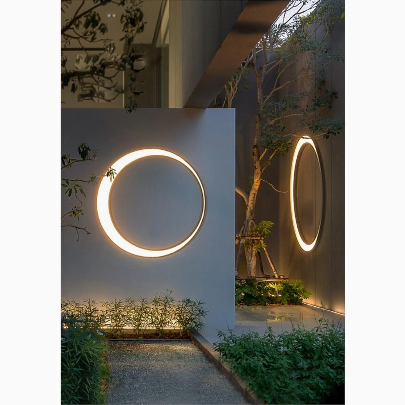 MIRODEMI Albino Outdoor Waterproof Moon Wall Lamp