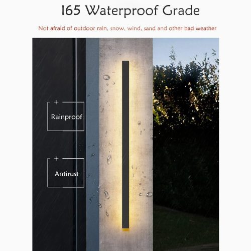 MIRODEMI® Albizzate | Black Outdoor Waterproof Antirust Wall Lamp MIRODEMI® Black Outdoor Waterproof Antirust Aluminum Long LED Wall Lamp For Villa porch