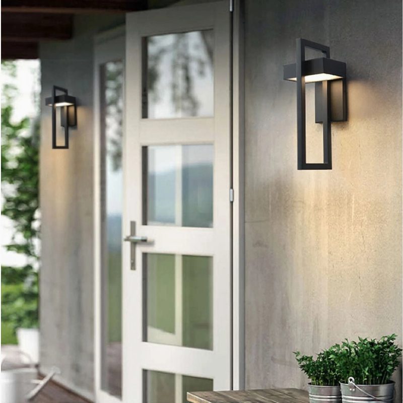 MIRODEMI® Alcamo | Black Retro Outdoor Waterproof LED Wall Lighting | outdoor lighting | lanterns | for garden | for villa