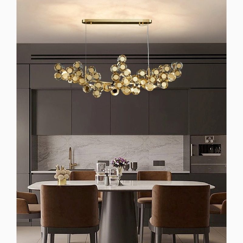 MIRODEMI Alfano Gold Creative Luxury Design Crystal LED light