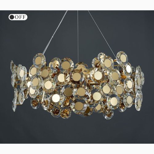 MIRODEMI Alfano Gold Creative Luxury Design Crystal Light