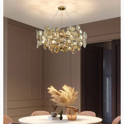 MIRODEMI Alfano Gold Creative Luxury Design Crystal Light Fixture