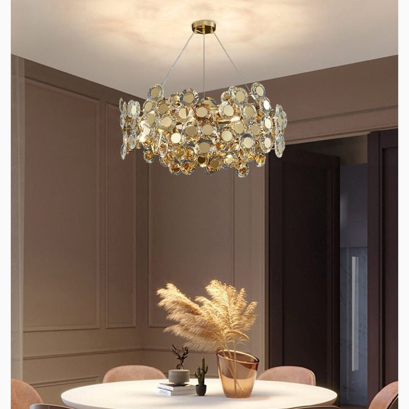 MIRODEMI Alfano Gold Creative Luxury Design Crystal Light