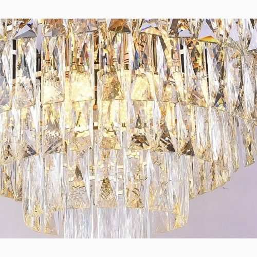 MIRODEMI Alfonsine Luxury Black Crystal Led Hanging Chandelier For Living Room Stylish Details