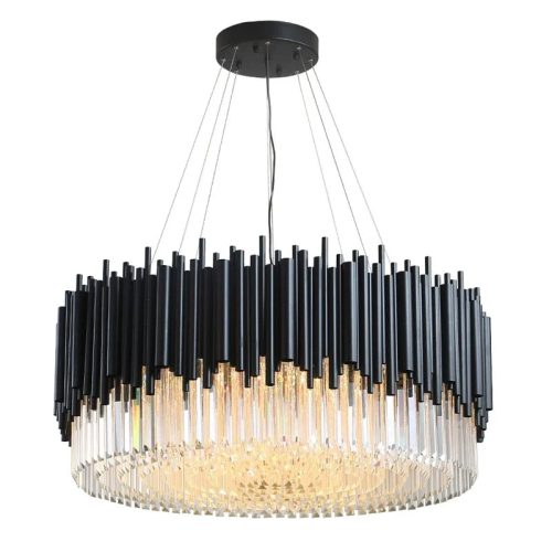 MIRODEMI Alghero Luxury Drum Crystal Hanging Chandelier