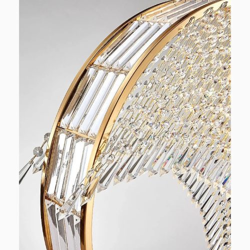 MIRODEMI Aliminusa Round Gold Creative Exceptional Loft Crystal Chandelier For Living Room