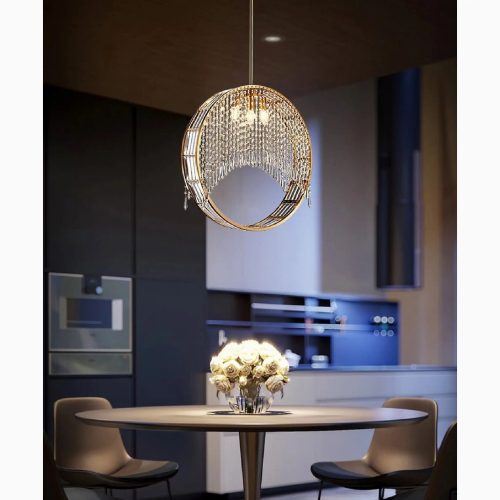 MIRODEMI Aliminusa Round Gold Creative Loft Crystal Chandelier For Living Room