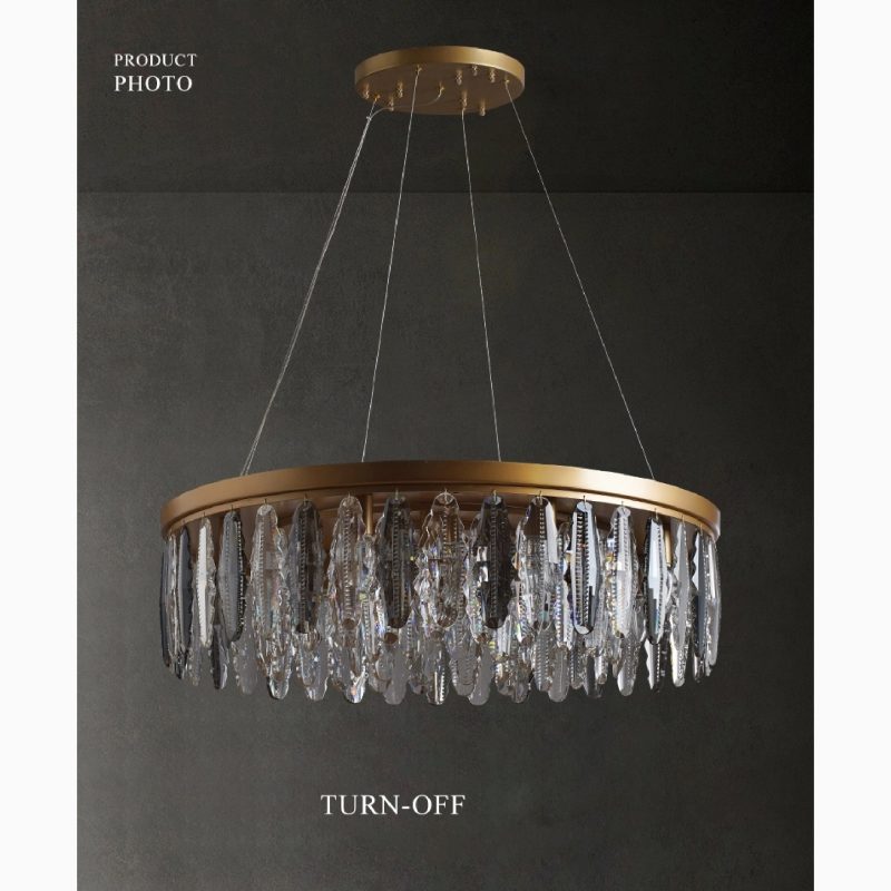 MIRODEMI Allumiere Modern Posh Drum Gold Chandelier