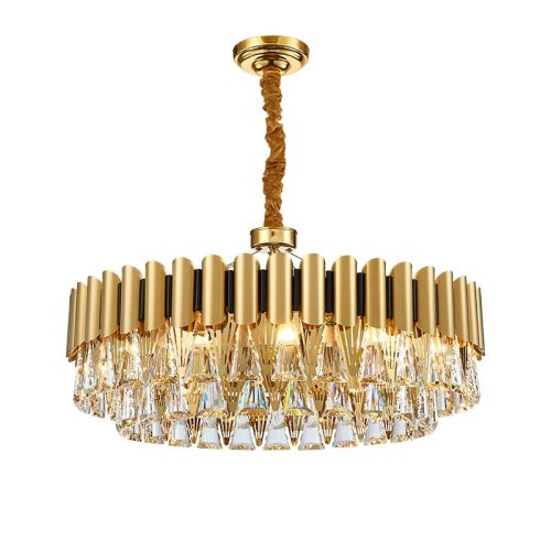 MIRODEMI Almenno San Salvatore Luxury Drum Crystal Chandelier For Home