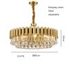 MIRODEMI® Almenno San Salvatore | Luxury Drum Gold Crystal Chandelier For Living Room