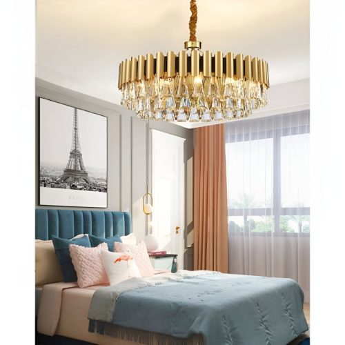 MIRODEMI Almenno San Salvatore Luxury Gold Crystal Chandelier