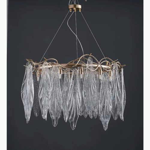 MIRODEMI Alpette Gold Modern Crystal Chandelier For Living Room