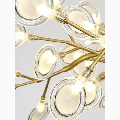 MIRODEMI Altavilla Vicentina Gold Black Nordic Design Chandelier