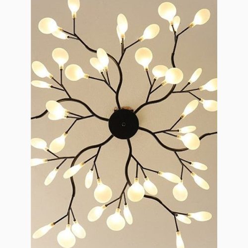 MIRODEMI Altavilla Vicentina Gold Black Nordic Design Flower Chandelier