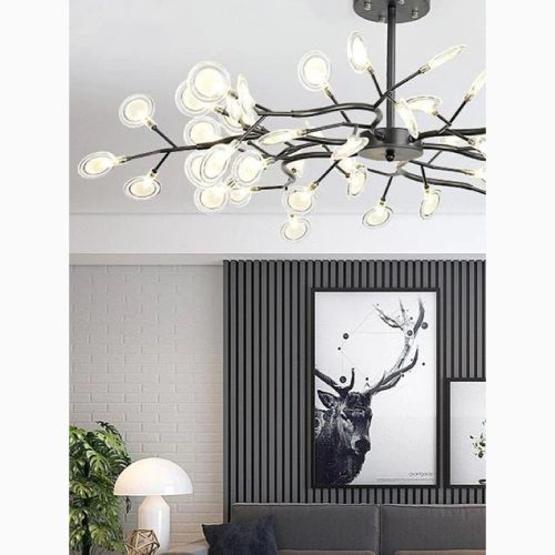 MIRODEMI Altavilla Vicentina Gold Black Nordic Design Flower Creative Chandelier