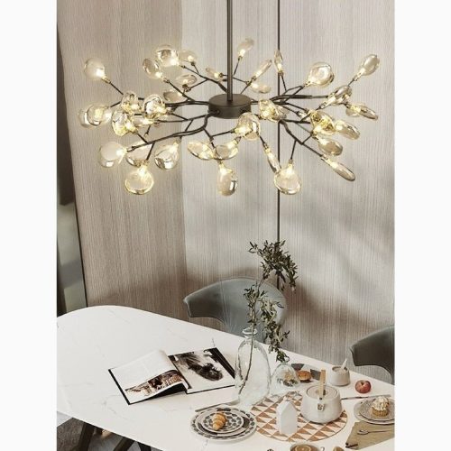 MIRODEMI Altavilla Vicentina Gold Black Nordic Design Flower LED Creative Light