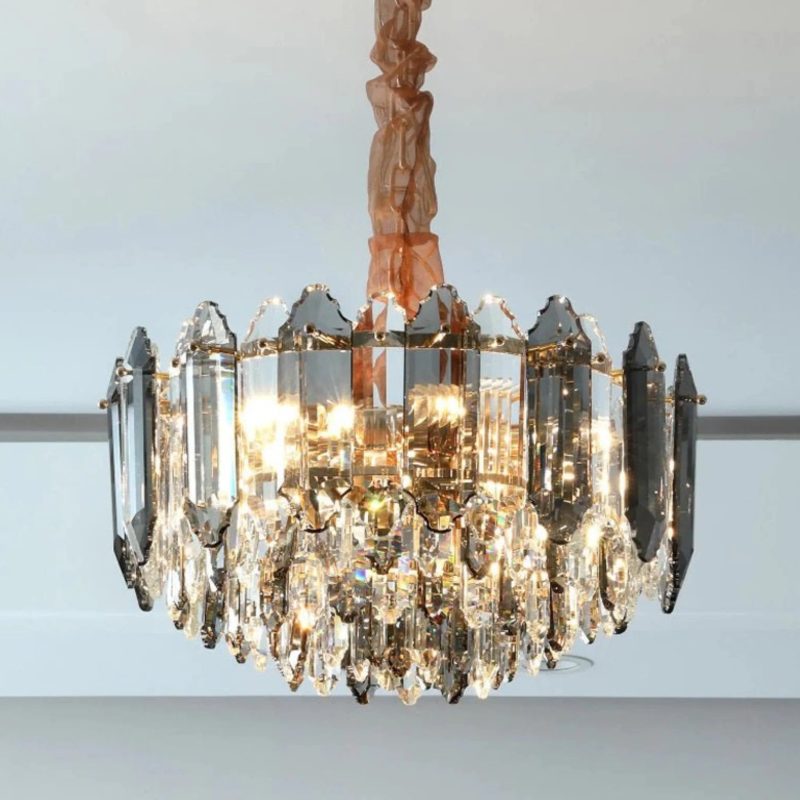 MIRODEMI Altendorf Chrome Crystal Round Chandelier