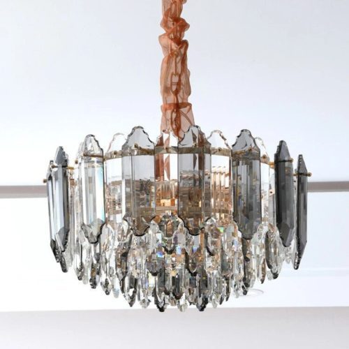 MIRODEMI Altendorf Chrome Crystal Round Lamp