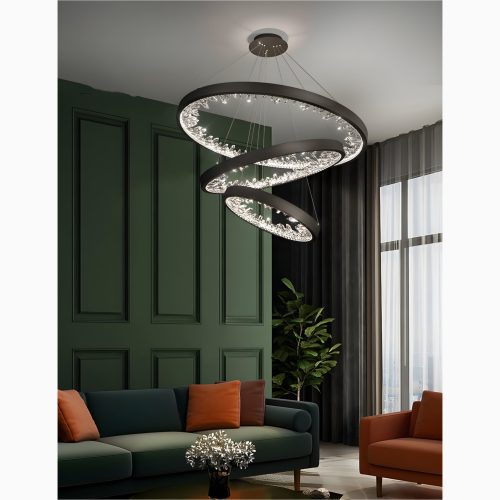 MIRODEMI Altidona Black Rings Chandelier