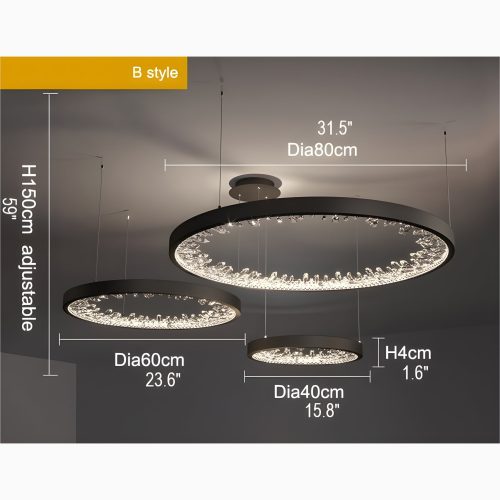 MIRODEMI Altidona Luxury Hanging Led Chandelier