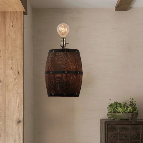 MIRODEMI® Alzira | American Vintage Country Wine Barrel Wall Lamp | wall sconces | wall light