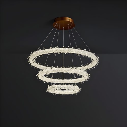 MIRODEMI Andenne | Modern Ring Crystal Chandelier for Kitchen