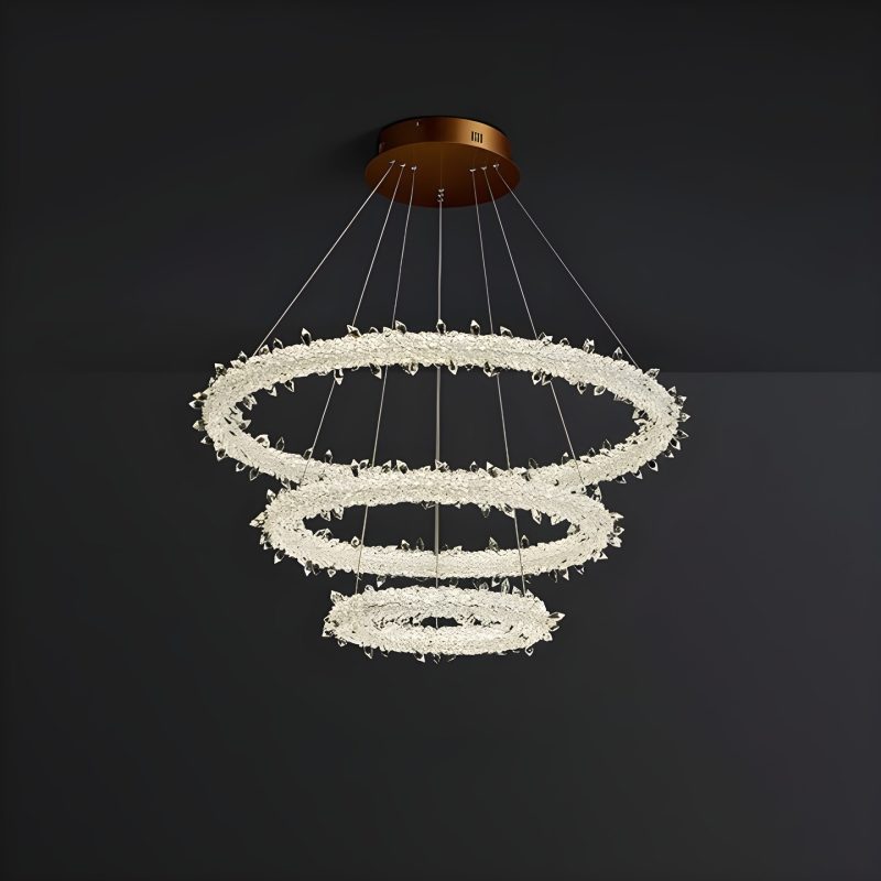 MIRODEMI Andenne | Modern Ring Crystal Chandelier for Kitchen