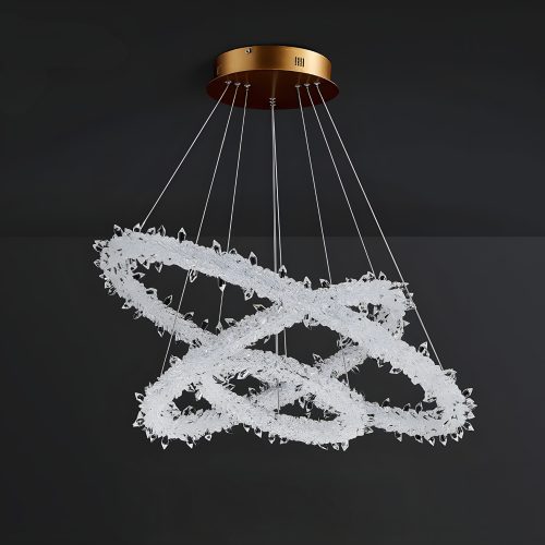 MIRODEMI Andenne Modern Ring Crystal Light Fixture