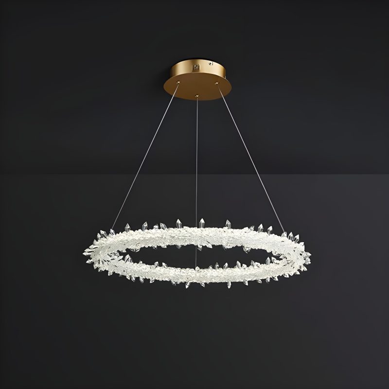 MIRODEMI Andenne | Modern Ring Crystal Chandelier for Bedroom